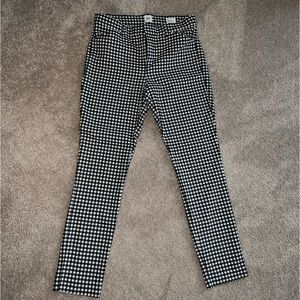 Gingham Black and White Gap Skinny Ankle pants.